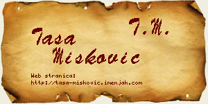 Tasa Mišković vizit kartica